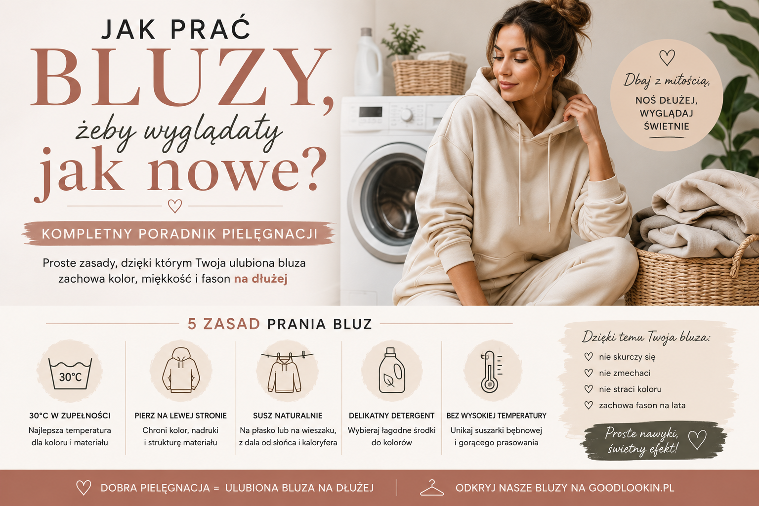 Jak prać bluzy, żeby wyglądały jak nowe? Kompletny poradnik pielęgnacji